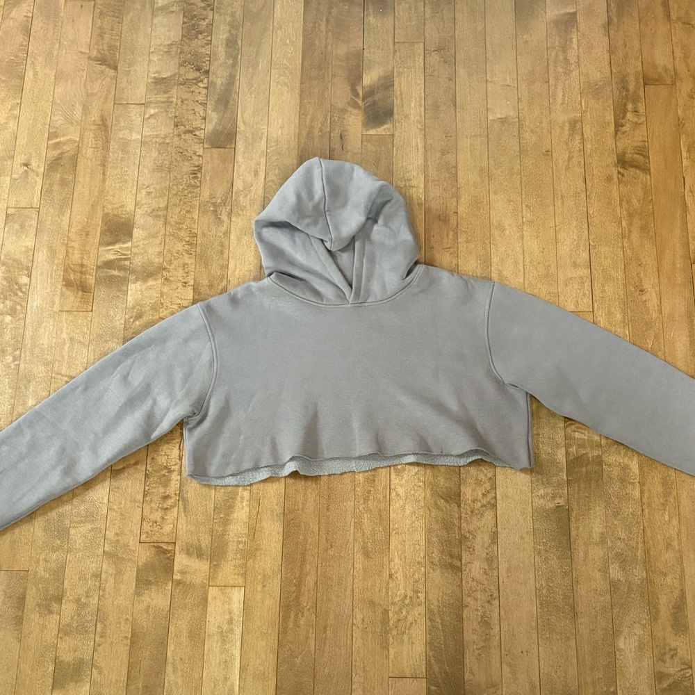 Refuge Light Brown Cropped Hoodie